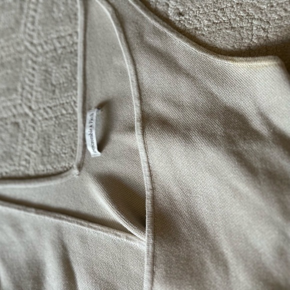 Abercrombie & Fitch Women’s Tan Crossover Rib Wrap Crop Top Size Small NWOT - Picture 7 of 9